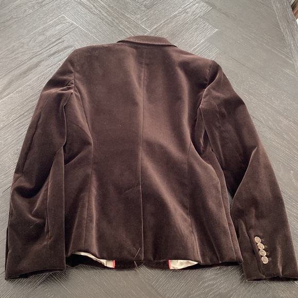J. Crew Chocolate Velvet Jacket Sz 6 - Picture 3 of 3